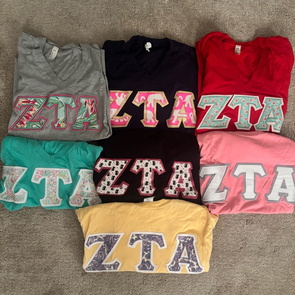 ZTA Zeta Tau Alpha Letters Lot
